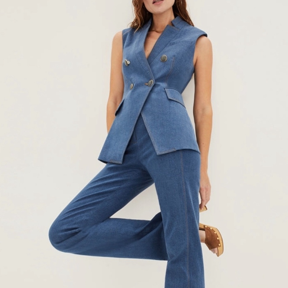 Veronica Beard Amika Denim Vest size 4